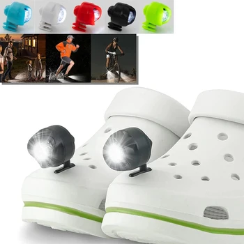 1/2/3/5шт светодиодных ламп для обуви Croc IPX5, водонепроницаемая подсветка для обуви, шарм для прогулок, кемпинга, фары для украшения Croc