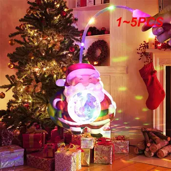 1-5 шт. Светодиодная лампа Санта-Клауса для снеговика от 4 до 25 лет, портативная креативная Простая в использовании Рождественская лампа-проектор для детского подарка