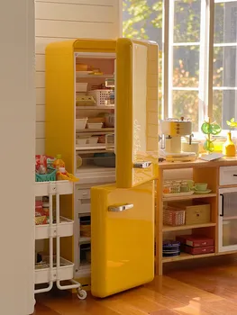 1/6 Мебель для кукольного домика, модель холодильника, аксессуары для кухонной техники (корпуса необходимо использовать с облицовкой холодильника)