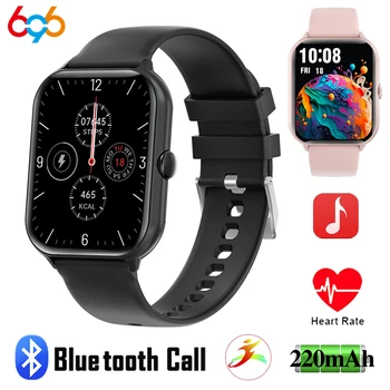 1,95-дюймовые смарт-часы Blue Tooth Call, женские часы с индивидуальным циферблатом, Мужские спортивные фитнес-трекеры, умные часы с пульсом, для IOS Android
