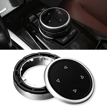 1 шт. Мультимедийная ручка, накладка, ABS Черная кнопка, внутренняя наклейка для BMW F10 F20 F30, 7-клавишные автозапчасти для замены