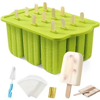 10 в 12 формах для мороженого Силиконовая форма для мороженого в виде кубиков льда Летняя форма для палочек для мороженого своими руками