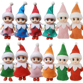 10 см Рождественские детские игрушки-эльфы с подвижными ручками-ножками, аксессуары для кукольного домика, Куклы-эльфы