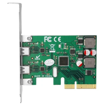 2 Порта USB PCI-E X1 X16 Riser Card USB 3.1 Карта-адаптер для настольных ПК Прямая поставка