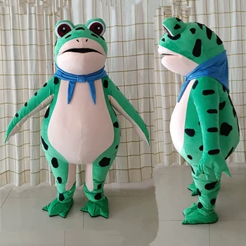 2023 Забавный костюм куклы-лягушки Пропагандистский талисман Мультяшная аниме-одежда для взрослых на Хэллоуин и Пасхальные вечеринки Игрушки