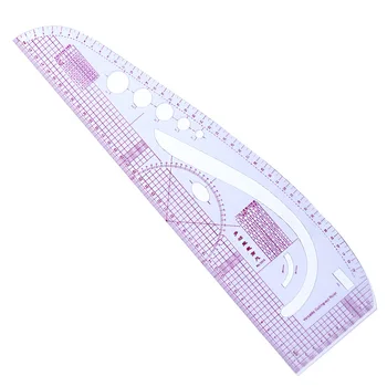 3245 Пластиковая Прозрачная французская кривая линейка для шитья по сплайну, лоскутные ножки, Портновские линейки для резки ткани
