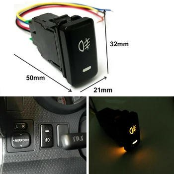 4-полюсный кнопочный выключатель 12 В со светодиодными фоновыми индикаторами для противотуманных фар DRL LED Light Bar (33x22 мм)