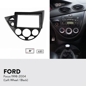 9-дюймовая автомобильная панель радиоуправления для FORD Focus 1998-2004 Комплект приборной панели Установка лицевой панели консоли 9-дюймовый адаптер Накладка GPS-панели