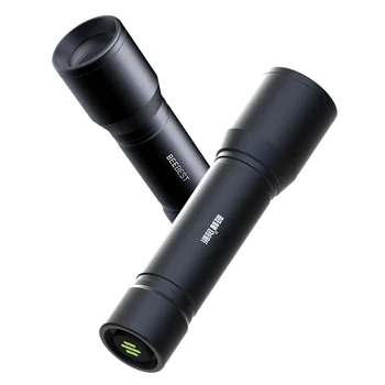 Beebest Портативный мощный фонарик, перезаряжаемый через USB, 3 режима, ультра Яркий светодиодный фонарик, водонепроницаемый фонарик для кемпинга на открытом воздухе