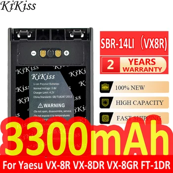 KiKiss Мощный аккумулятор SBR-14LI (VX8R) 3300 мАч Для Yaesu VX-8R, VX-8DR, VX-8GR, FT-1DR, FT1XD, FT-2DR, радио FNB-102LI, FNB-101Li