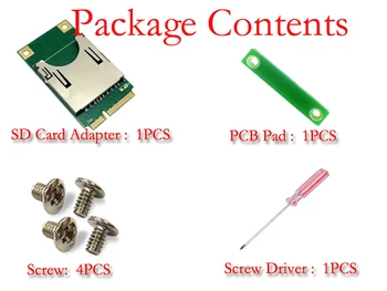 Mini PCI-E Express pcie pci express pci-express в SD SDHC MMC Адаптер памяти, конвертер карт, устройство для чтения