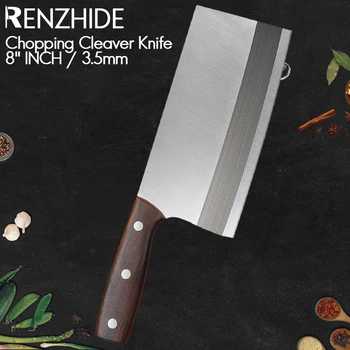 RZD Разделочный нож из нержавеющей Стали, Кухонный Китайский Мясник, Нарезка рыбы, мяса, овощей, Инструменты для приготовления пищи