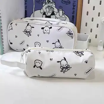 Sanrio Kawaii Pachacco, симпатичная ручная сумка для ручек с большой емкостью, мультяшная Многофункциональная сумка для хранения канцелярских принадлежностей для праздничного подарка