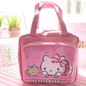 Sanrio Melody Twin Star Сумка Kunomi Pu Водонепроницаемая столовая сумка сумка для ланча школьный ранец Новый стиль подарок для школьников на день рождения