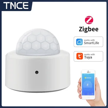 TNCE Tuya Zigbee Mini Smart PIR Детектор движения Инфракрасный датчик охранной сигнализации человеческого тела Беспроводная система домашней безопасности