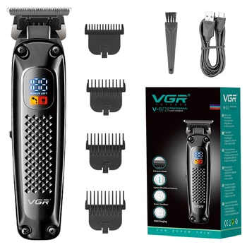 VGR Беспроводной профессиональный триммер для волос для мужчин, Триммер для бороды, USB Электрическая машинка для стрижки волос, бритвенный станок для стрижки волос