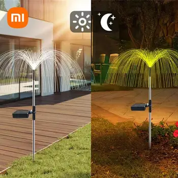 XIAOMI Solar LED 7-цветная солнечная садовая лампа, наружная водонепроницаемая дорожка для газона, солнечная лампа, лампа-медуза для украшения вечеринки
