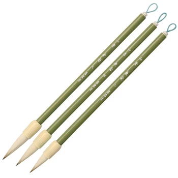 Y1UB 3 шт. Набор кистей для китайской живописи Японская ручка Sumi Brush Pen 3 размера Maobi Brush Painting Кисти для письма