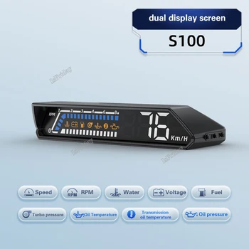 Автомобильный головной дисплей Датчик HUD Auto OBD2 Температура управляющего компьютера Спидометр Головной дисплей Аксессуары для автомобильной электроники