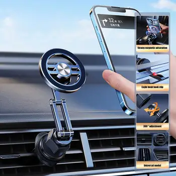 Автомобильный кронштейн с магнитным держателем для телефона с поворотом на 360 градусов, универсальная воздушная поддержка, вентиляционное крепление GPS, 2-х цветное магнитное крепление Auto I8K9