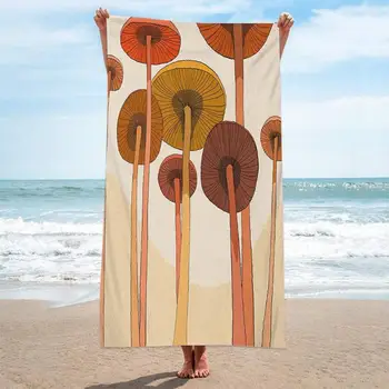 Банное полотенце Мягкое и плотное, не Линяющее Купальное полотенце, Быстросохнущее, приятное для кожи Впитывающее и быстросохнущее пляжное полотенце с принтом
