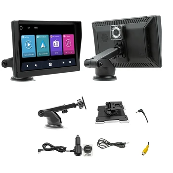 Беспроводной Carplay 9-дюймовый портативный автомобильный Bluetooth Mp5-плеер Android с автоматическим центральным управлением, HD-рекордер для вождения, прочный черный