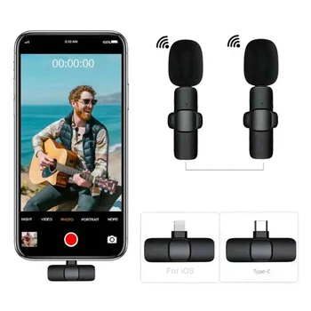 Беспроводной петличный микрофон E60 для записи аудио и видео, Мини-микрофон для телефона Android, игровая трансляция, Портативный