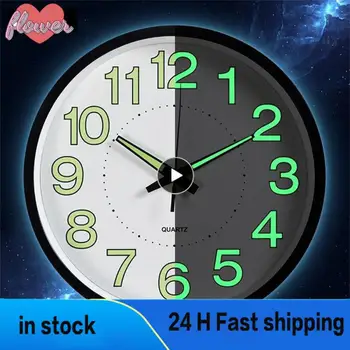 Бесшумные Простые часы Подвесные Светящиеся цифровые настенные часы 12 дюймов Для дома и украшения Светящиеся Настенные часы Креативные Кварцевые Часы
