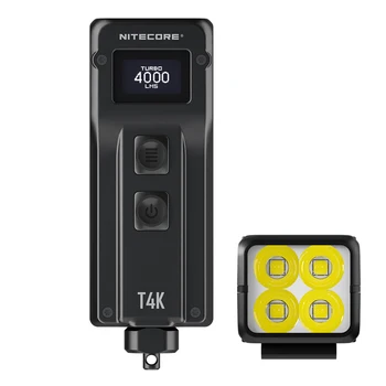 Брелок для ключей NITECORE T4K 4000 люмен, аварийные фонарики, зарядка через USB-C на открытом воздухе