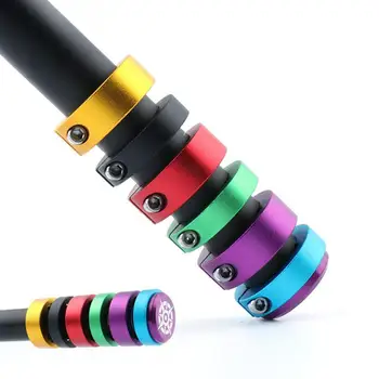 Велосипедные ручки из алюминиевого сплава 2psc, велосипедные ручки из многоцветного стопорного кольца на руле, подходящие для MTB