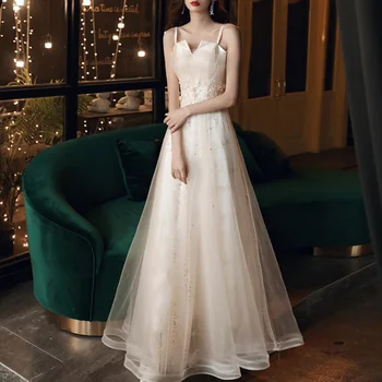 Вечернее платье-футляр на бретелях 2023, новые Простые Темпераментные платья Фей для подружек невесты, Элегантный Халат для свадебной вечеринки, женские платья