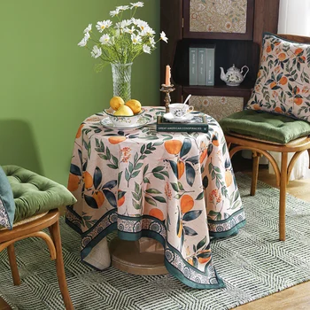 Высококачественная ткань для чайного столика, американская легкая роскошная скатерть, прямоугольная деревенская круглая скатерть