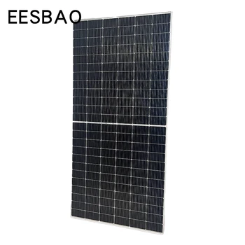 Гарантия качества 450 Вт водонепроницаемая солнечная панель, эффективная и крупногабаритная полностью черная панель из монокристаллического кремния мощностью 650 Вт