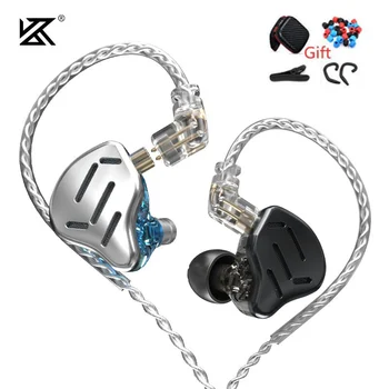 Гарнитура KZ ZAX 7BA + 1DD 16 Единиц HIFI Bass In Ear Monitor Наушники с Гибридной технологией Шумоподавления, Спортивные Наушники S1
