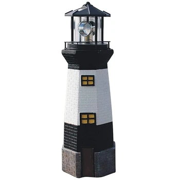 Декоративный светильник Lighthouse Водонепроницаемый Светодиодный светильник Lighthouse на солнечной батарее-Для вечеринки, дорожки во внутреннем дворике, сада на открытом воздухе