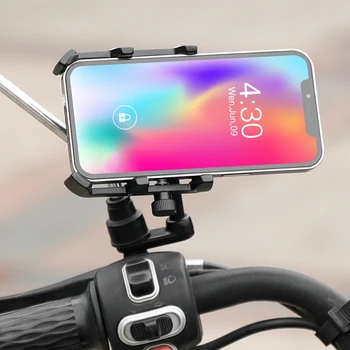 Держатель для велосипеда Универсальный кронштейн для мобильного телефона с возможностью поворота на 360 градусов Из нескользящего алюминиевого сплава Для езды на велосипеде