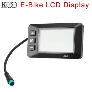 Дисплей для электровелосипеда JN LCD GD01 36V/48V Водонепроницаемый контроллер, ЖК-дисплей, панель управления запчастями для электровелосипедов для скутеров
