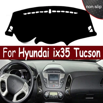 Для Hyundai ix35 Tucson 2010-2015 Чехлы для приборной панели автомобиля с правым и левым рулем, коврик, абажур, подушка, ковры, аксессуары