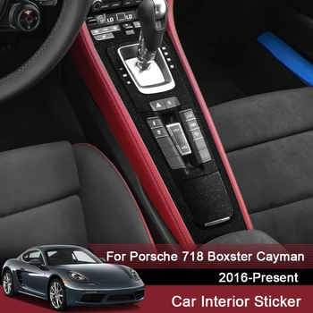 Для Porsche 718 Boxster Cayman 2016-2025 Наклейка На Интерьер Автомобиля, Наклейка На Окна, Наклейка На Внутреннюю Дверную Панель, Пленка Для Внутреннего Аксессуара