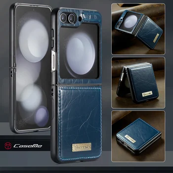 для samsung flip 5 Роскошный Противоударный Кожаный чехол-книжка для Samsung Galaxy Z Flip 5 Flip5 5G Нескользящий Чехол Для Телефона