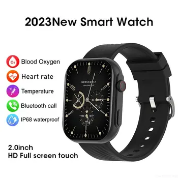 Для Xiaomi Huawei Samsung 2,0-дюймовые умные часы с Bluetooth-вызовом для мужчин, поддержка 150 видов спорта, 2023 Новых женских поворотных клавиш, смарт-часы + коробка