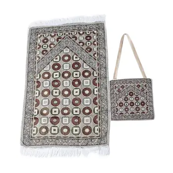 Дорожный мусульманский молитвенный коврик с сумкой через плечо Прямоугольный элегантный пол