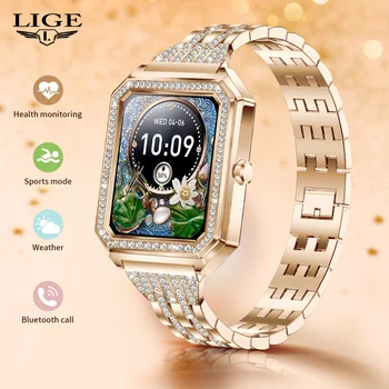 Женские смарт-часы LIGE, женские наручные часы, цифровые часы с Bluetooth-вызовом для iOS, iPhone и SAMSUNG HUAWEI Xiaomi