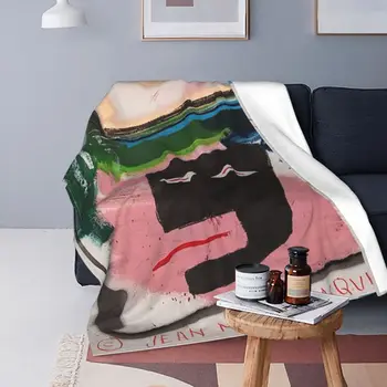 Знаменитое одеяло Баския с граффити, бархат, Весна-осень, Портативные легкие одеяла для дивана, Офисное Плюшевое Тонкое одеяло