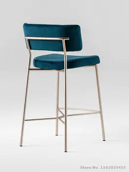 Итальянский обеденный стул design sense домашний косметический стул для отдыха, легкая роскошная спинка для кафе, простой красный барный стул
