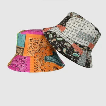 Классические Рыбацкие кепки с рисунком Пейсли, Красящие галстук Разноцветные шляпы-ведра, Мужские И женские Панамы в стиле Боб Горрас в стиле хип-хоп, Кепка-футляр