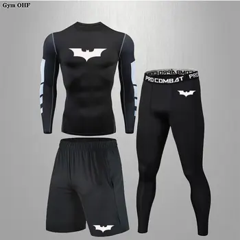 Компрессионный костюм K, спортивная одежда для бега, фитнеса, спортивных боев, бокса, комплект футболок