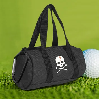 Контейнер для мячей для гольфа из полиэстера, легкая сумка для хранения мячей для гольфа с металлическим крючком на молнии, спортивные аксессуары большой емкости