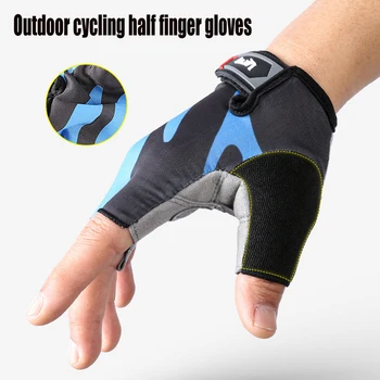 Летние новые велосипедные перчатки унисекс из дышащей лайкровой ткани для езды на шоссейном велосипеде, MTB гоночная уличная велосипедная перчатка с половиной пальца