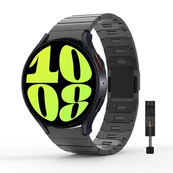 Магнитный ремешок из нержавеющей стали для Samsung Galaxy Watch 6 /5 /4 44мм 40мм Классический 47мм 43мм 46мм 42мм браслет без зазоров Браслет